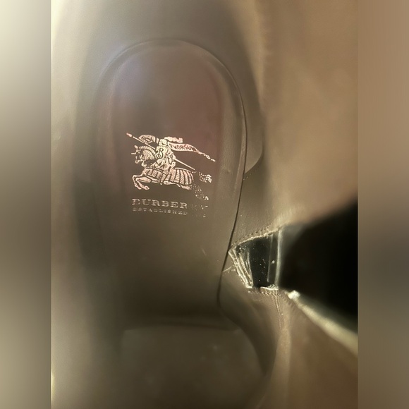 Burberry Black Patten Leather Heeled Ankle Boots - Picture 6 of 7